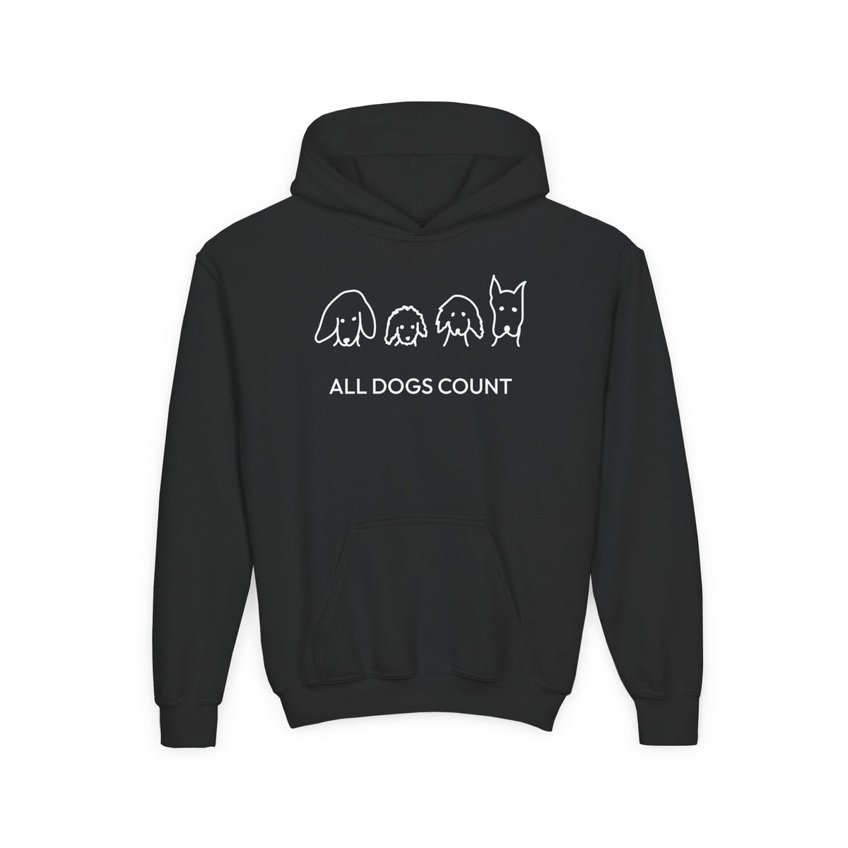 All Dogs Count | Youth Hoodie | Rescue Collection