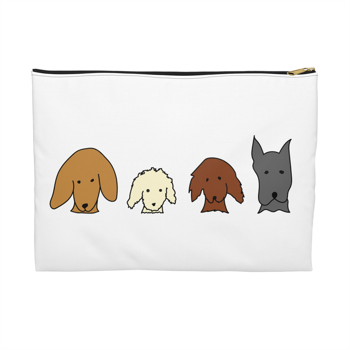 "ALL DOGS COUNT" | Zip Cosmetic Bag