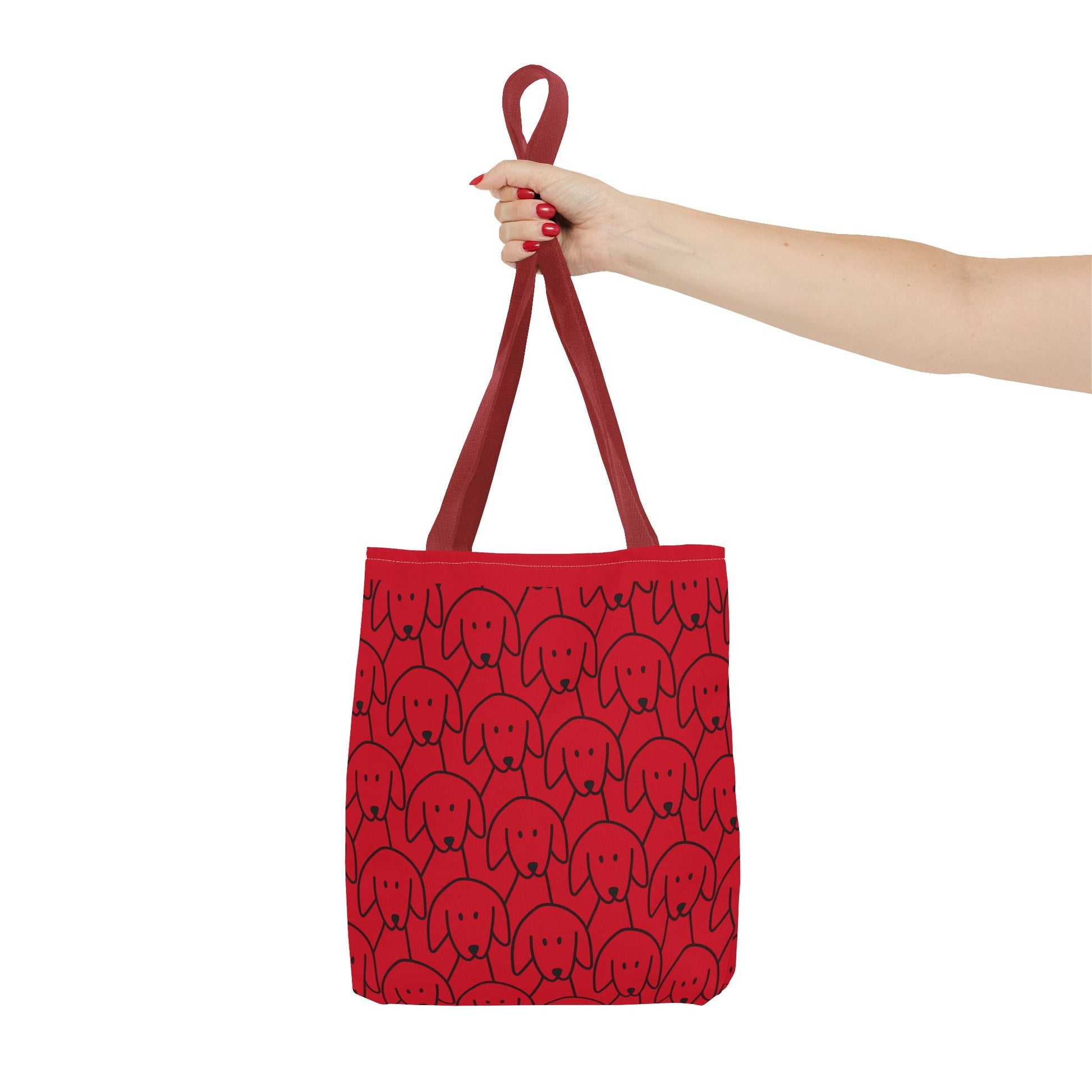 Playful Dog Pattern Tote Bag | 13", 16", 18"