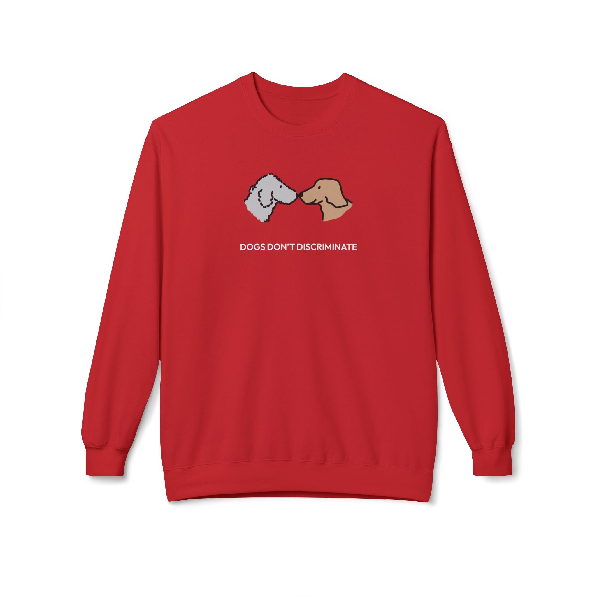 MoreWoof Dogs Don't Discriminate sweatshirt - White