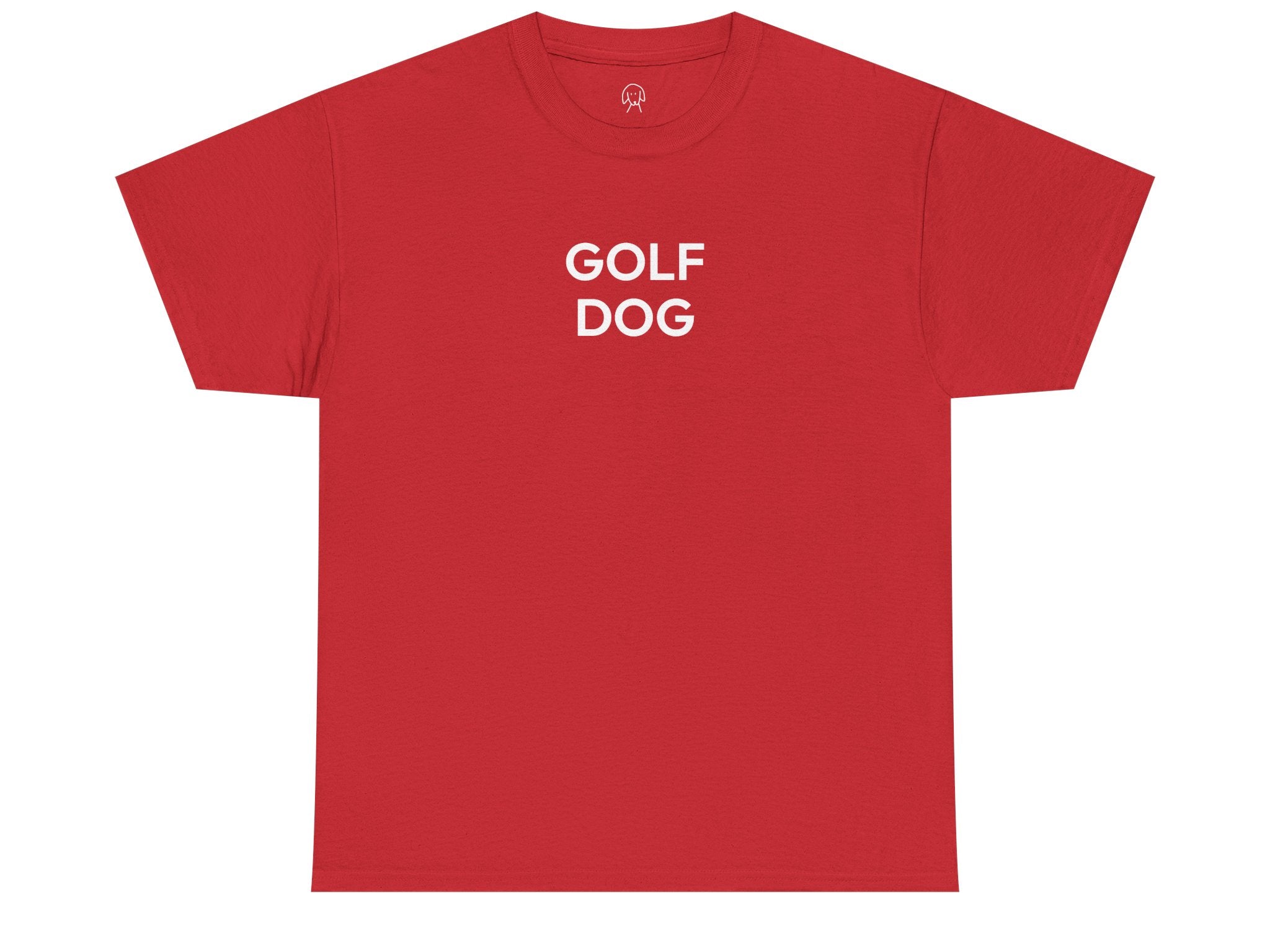 MoreWoof Golf Dog t-shirt in Red