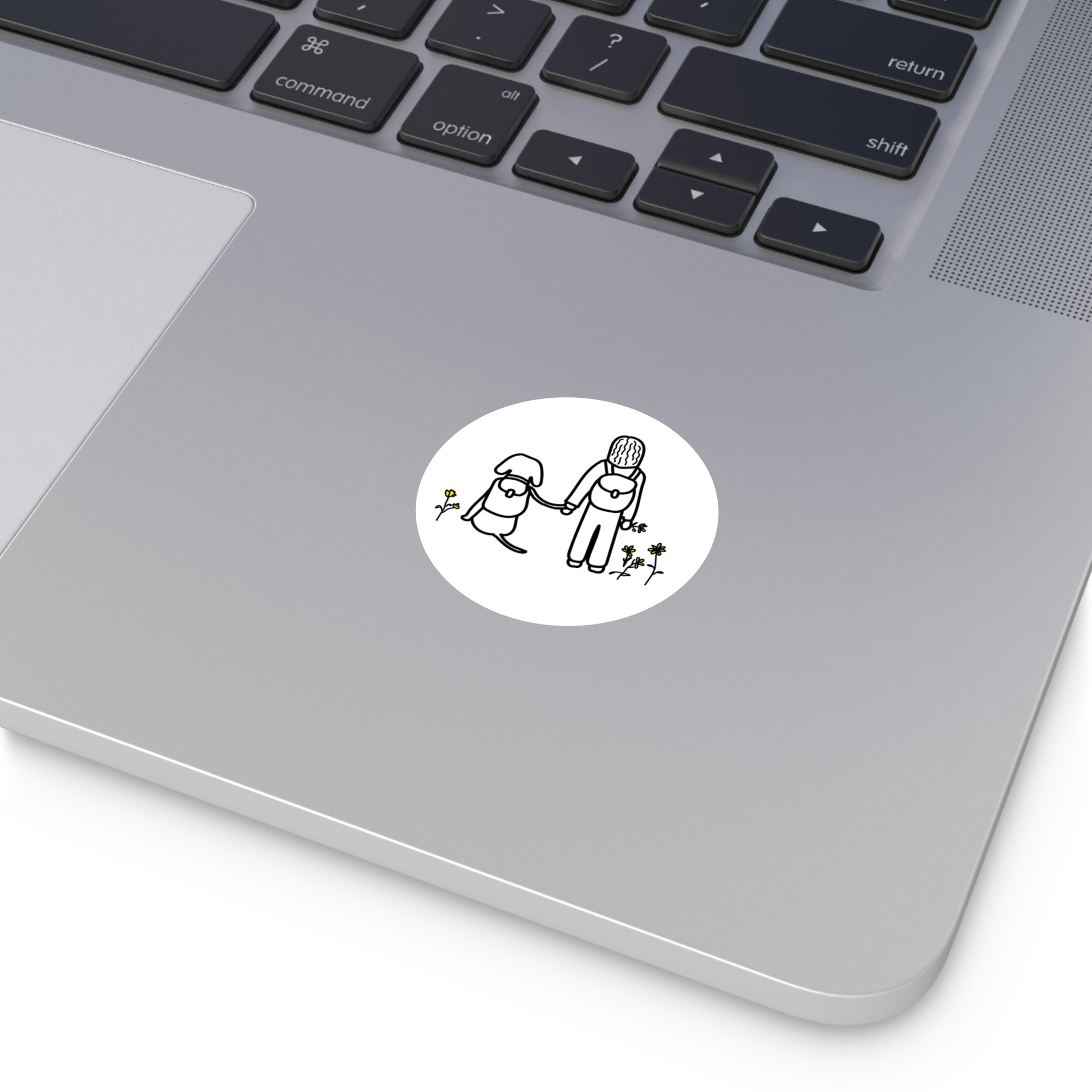 Round Vinyl Sticker | "Life Is Better With A Dog"