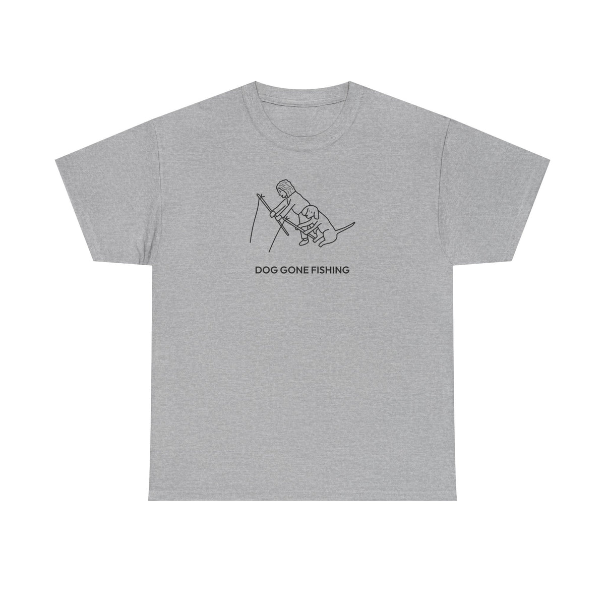 Dog Gone Fishing | Soft Cotton Tee | Summer Collection