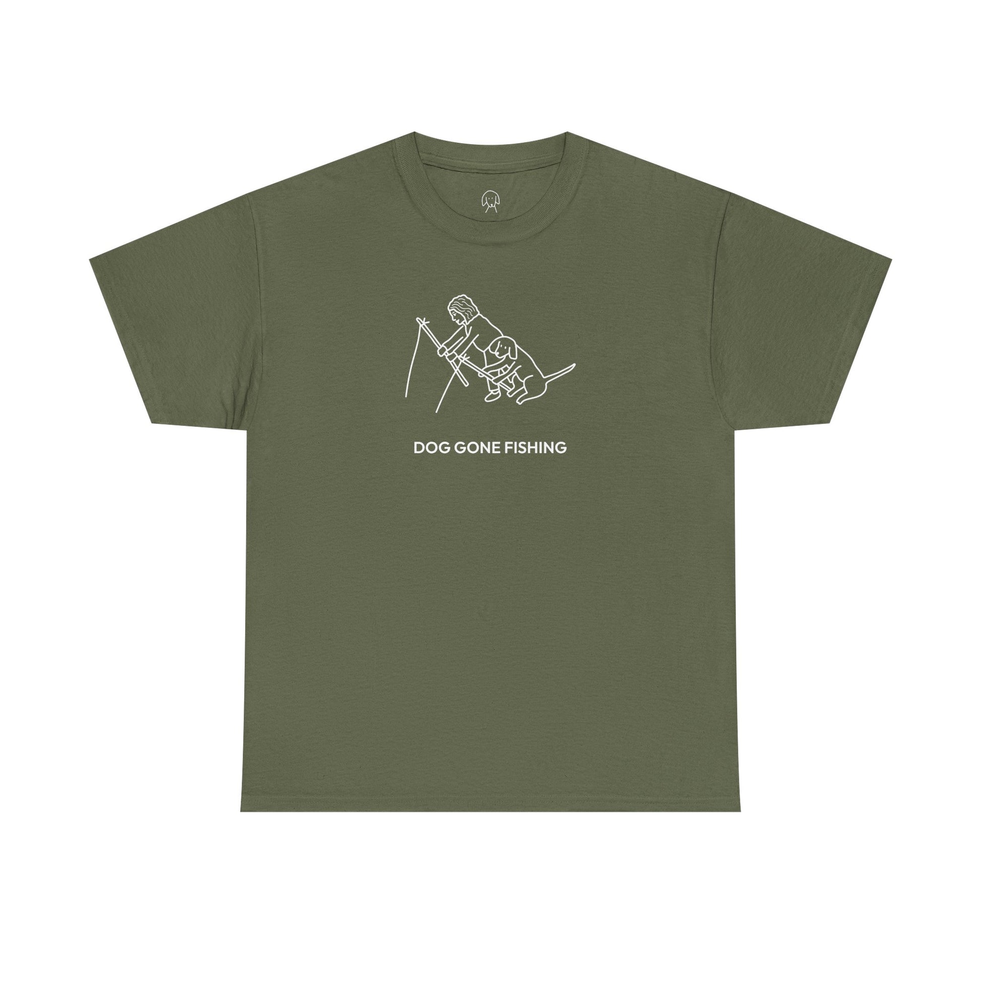 Dog Gone Fishing | Soft Cotton Tee | Summer Collection