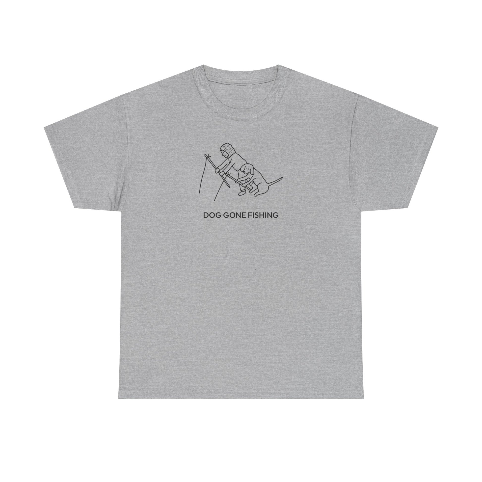 Dog Gone Fishing | Soft Cotton Tee | Summer Collection