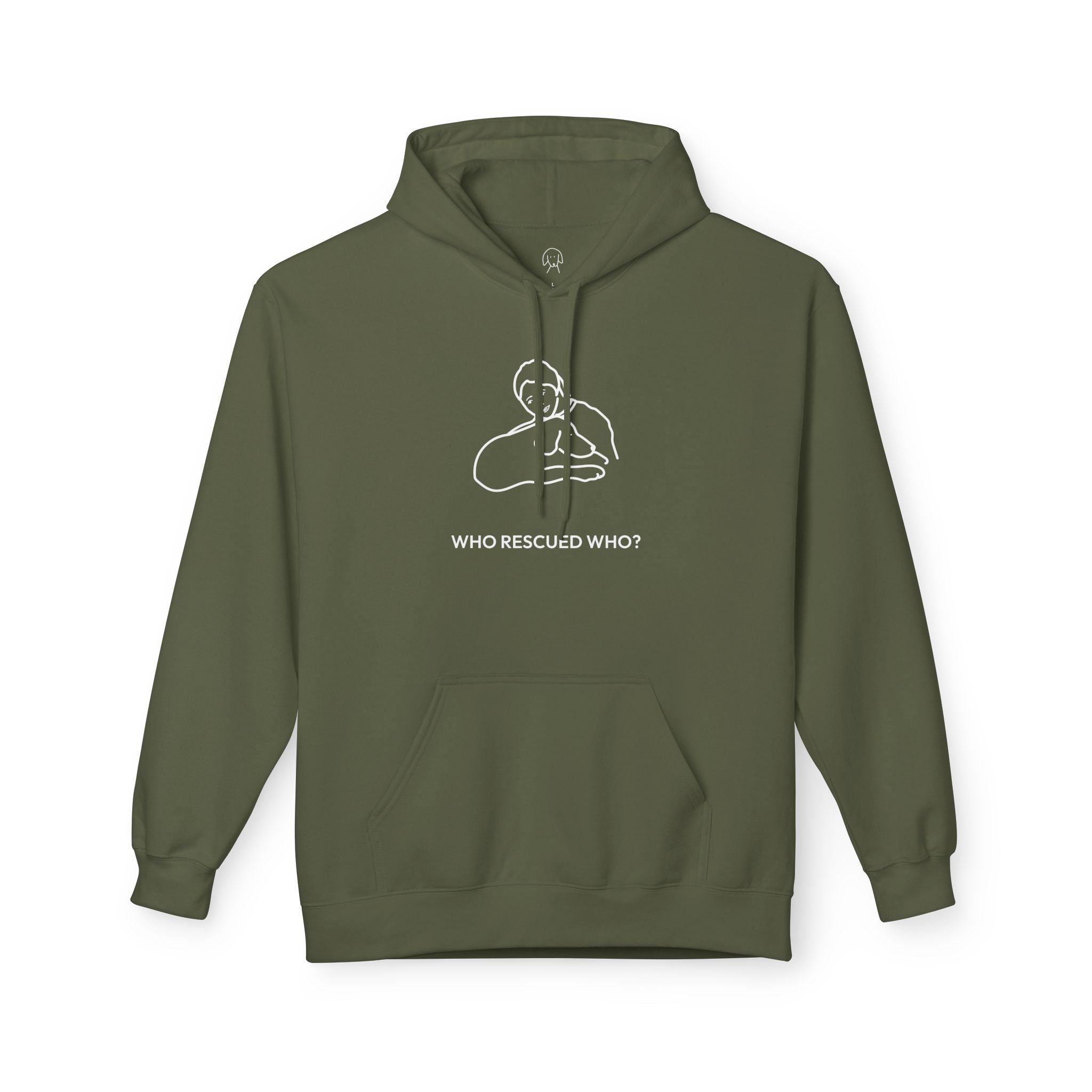 Who Rescued Who? | Morewoof Softstyle Fleece Hoodie | Rescue Collection