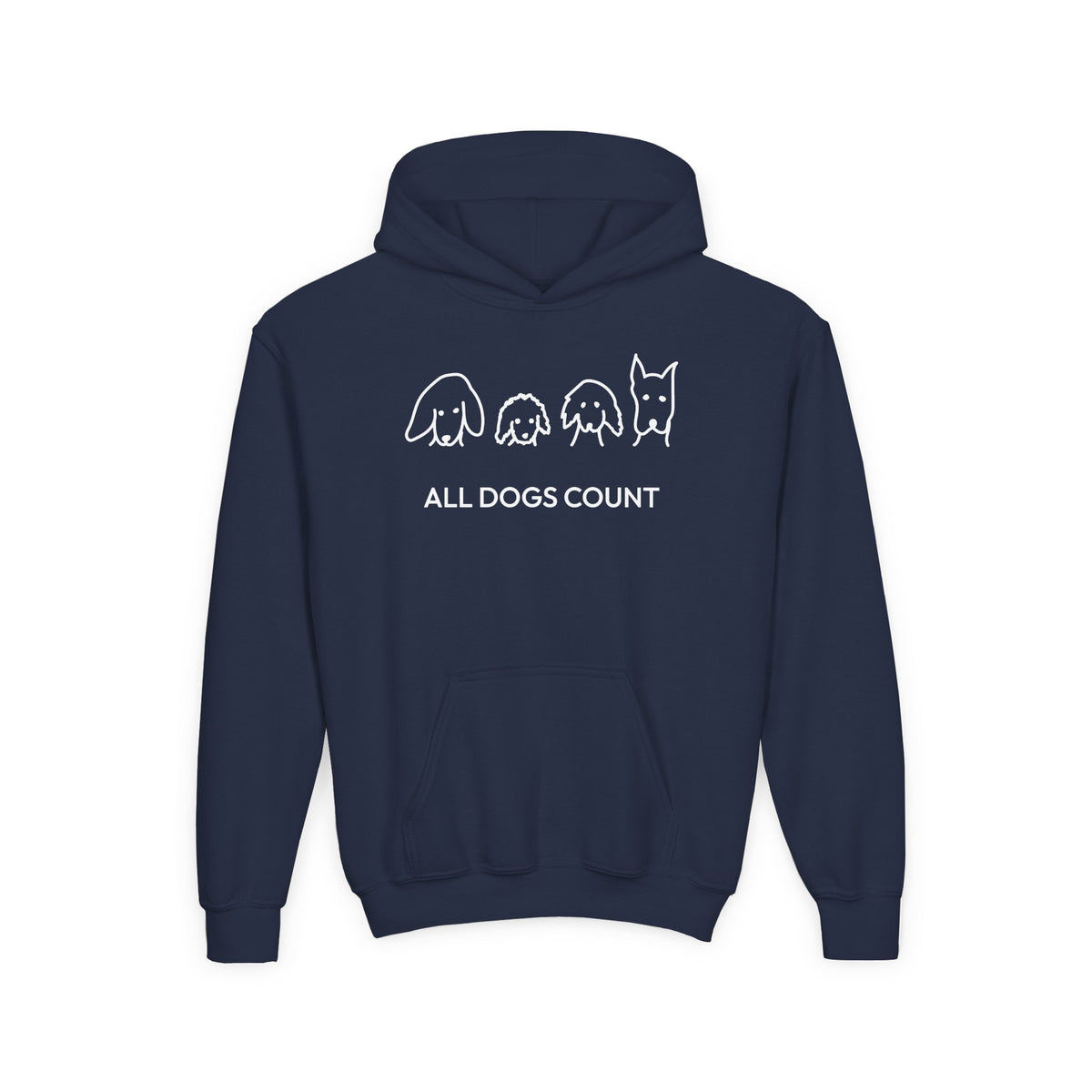 All Dogs Count | Youth Hoodie | Rescue Collection