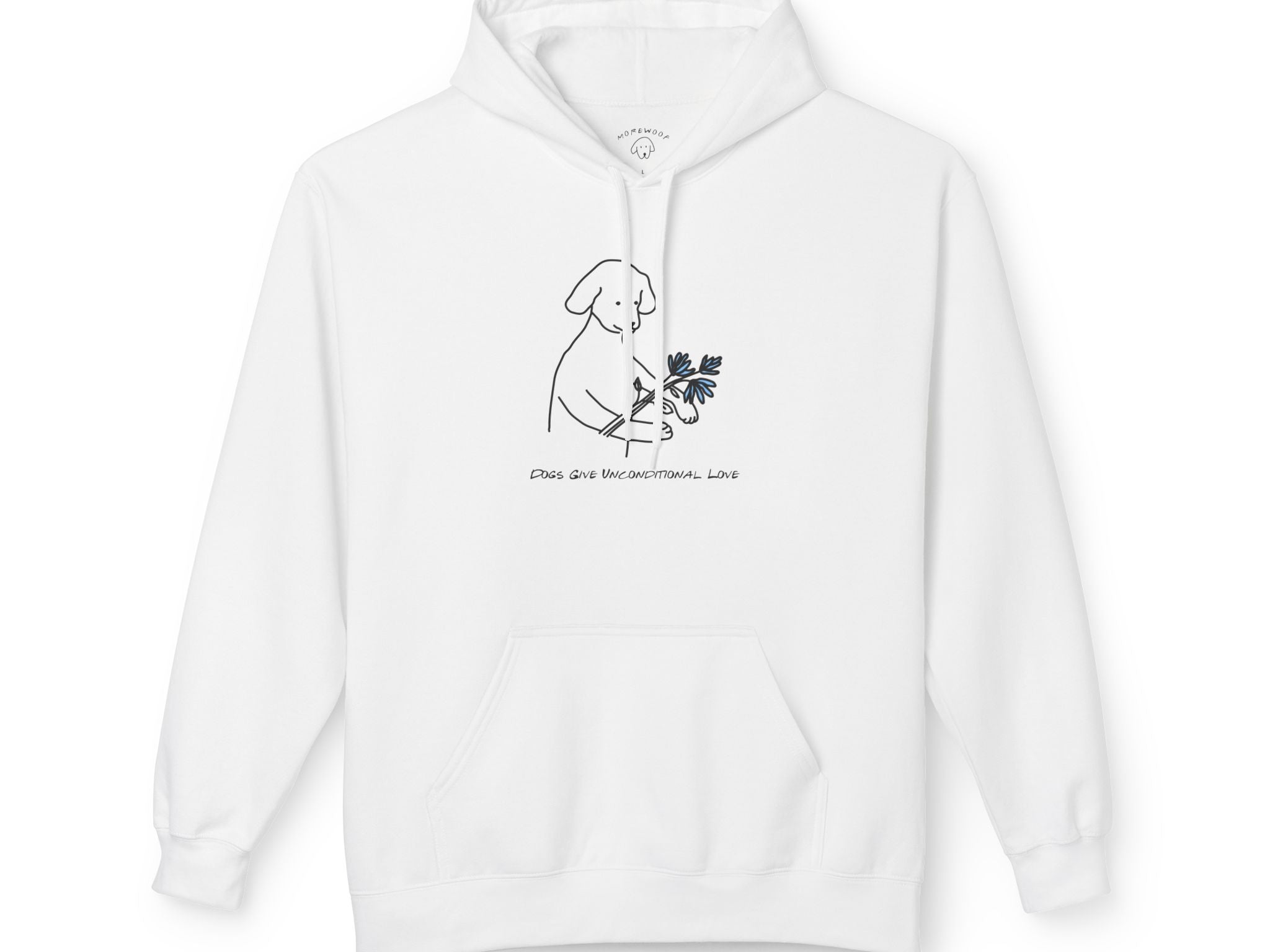 Dogs Give Unconditional Love | Softstyle Fleece Hoodie | Spring Colllection