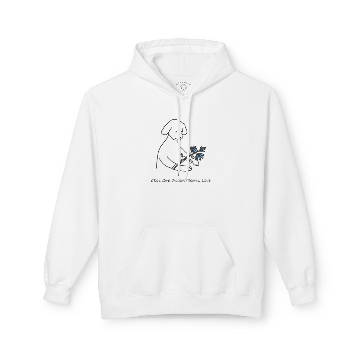 Dogs Give Unconditional Love | Softstyle Fleece Hoodie | Spring Colllection