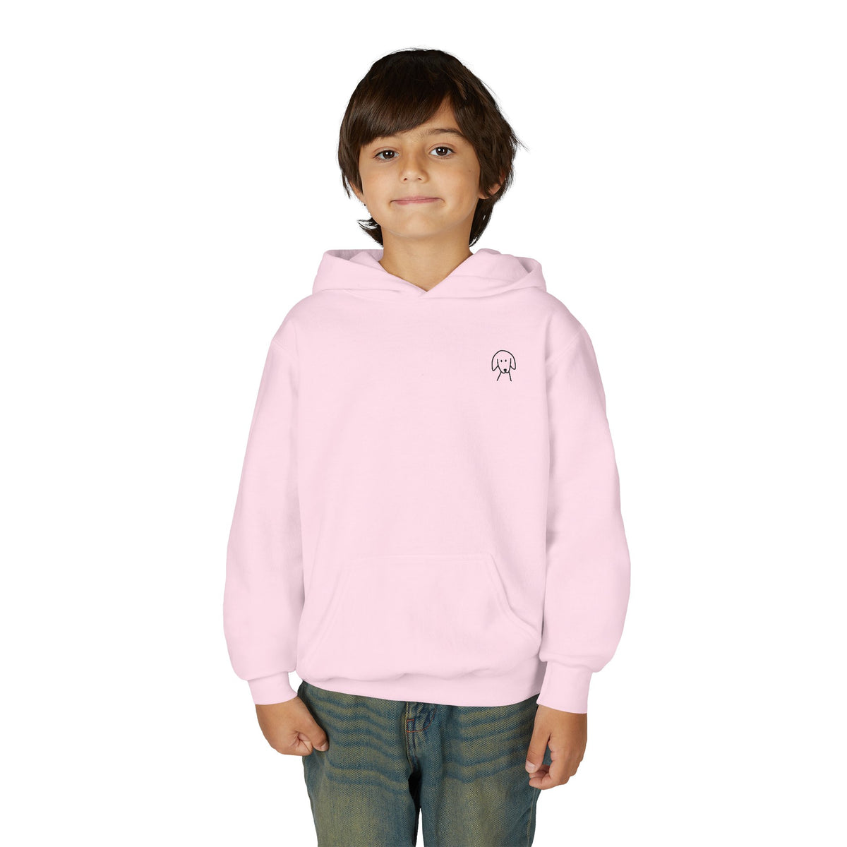 "Better Together" Youth Hoodie (Back Print Design) for Kids Who Love Dogs | Color Collection