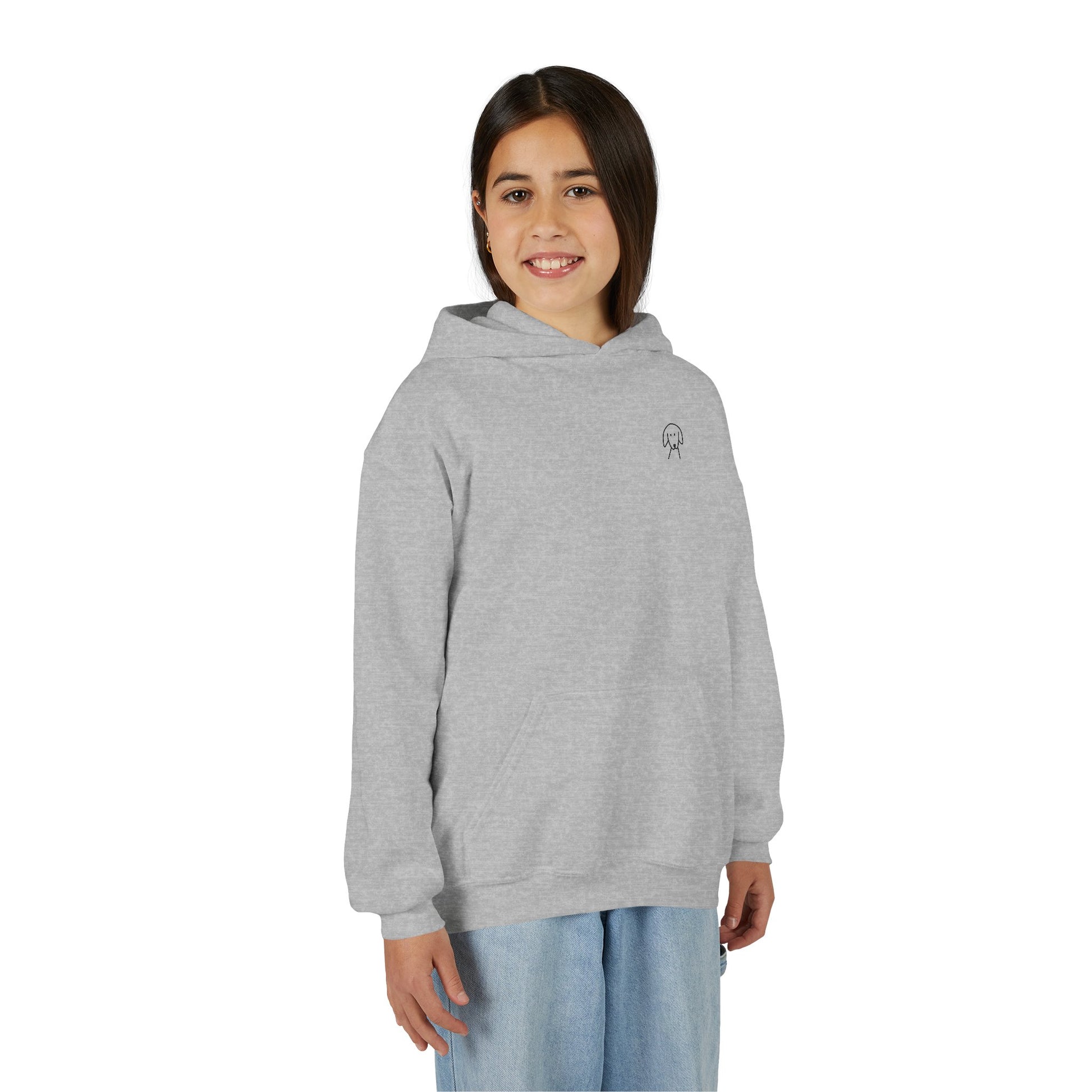 "Better Together" Youth Hoodie (Back Print Design) for Kids Who Love Dogs | Color Collection