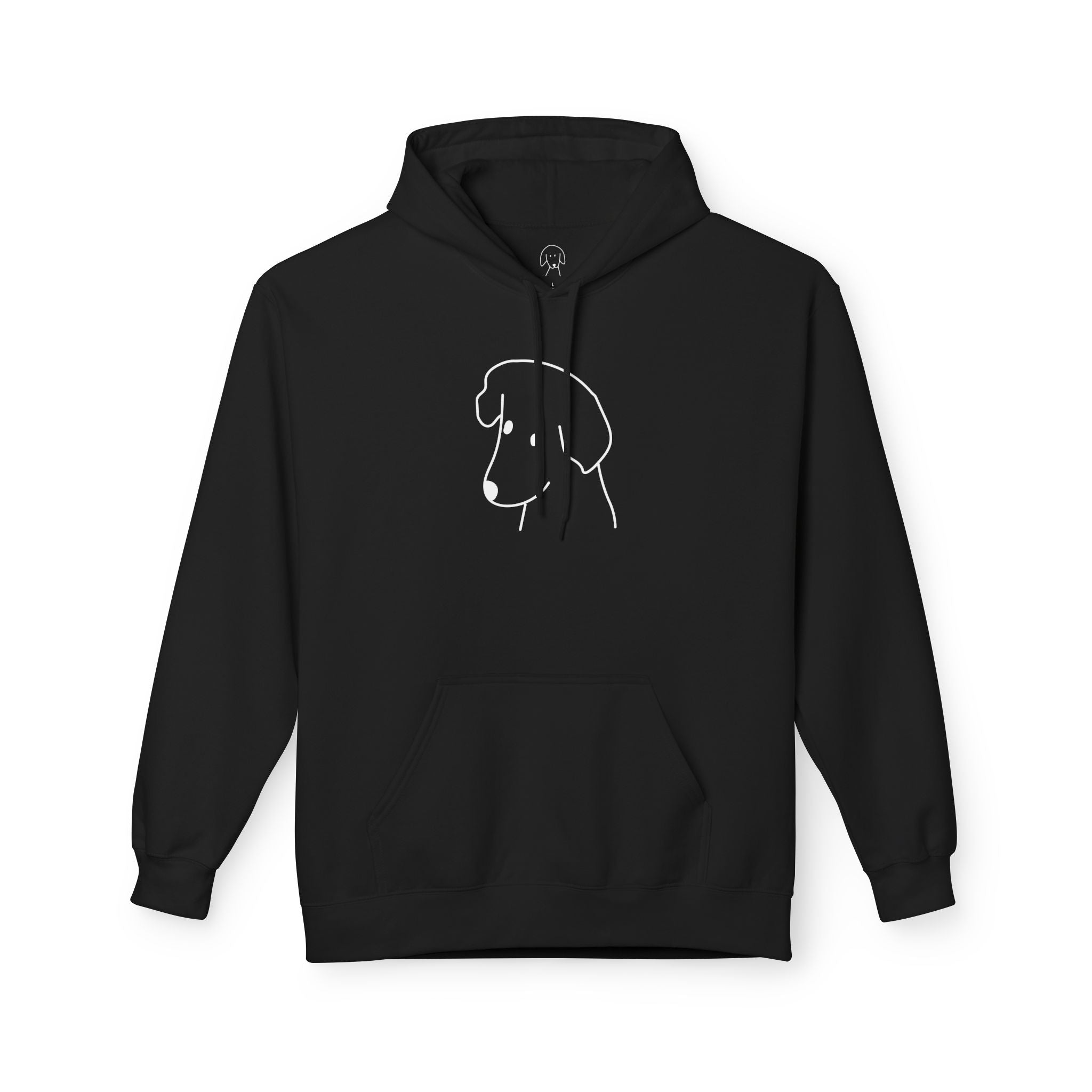 "Happy Dog" | Softstyle Fleece Hoodie | Face Time Collection