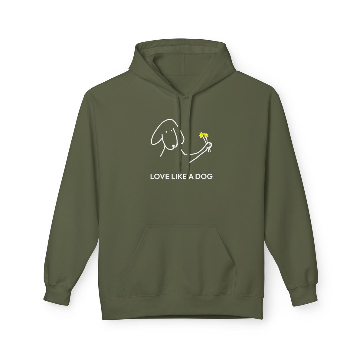 Love Like A Dog | Soft Fleece Hoodie | Color Collection