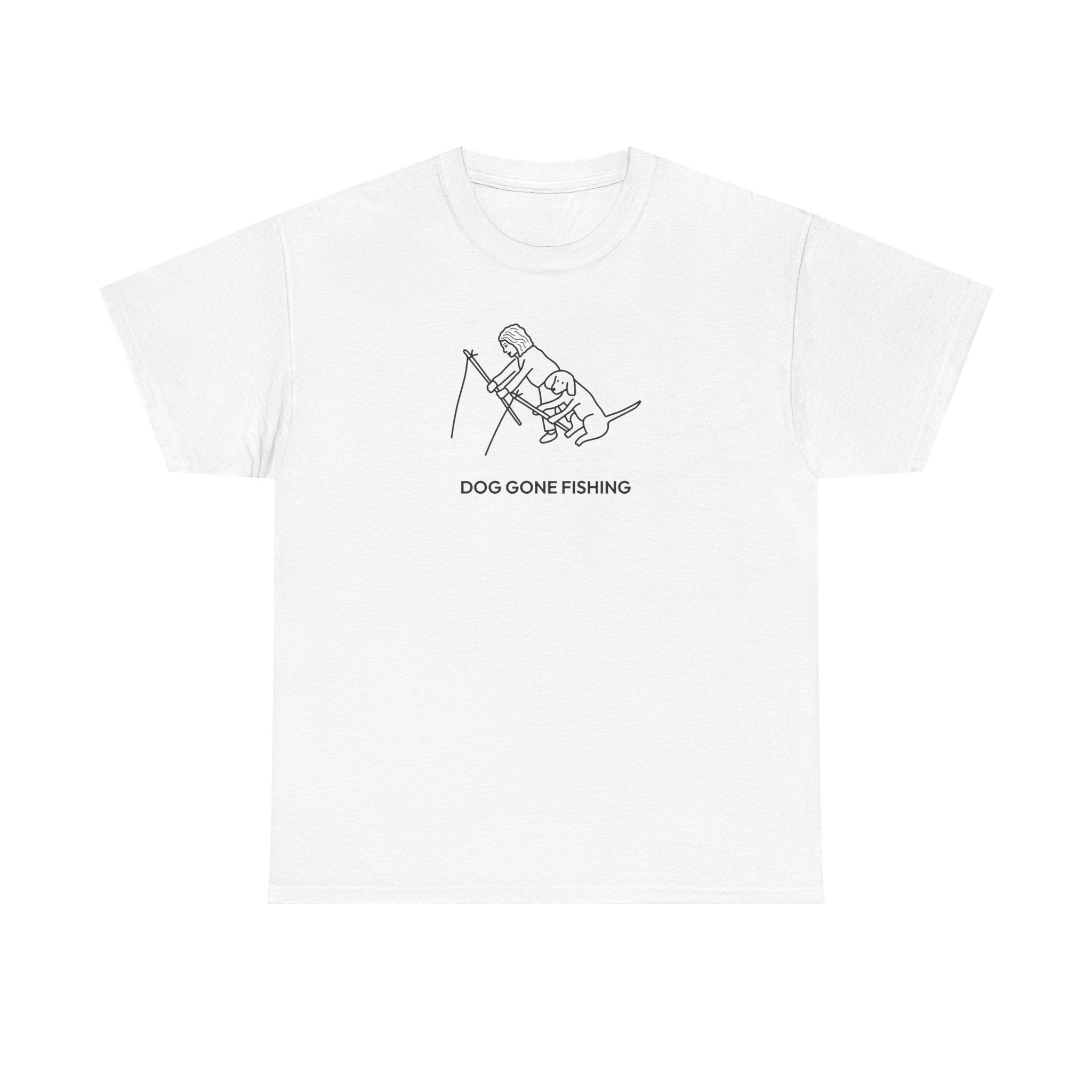 Dog Gone Fishing | Soft Cotton Tee | Summer Collection