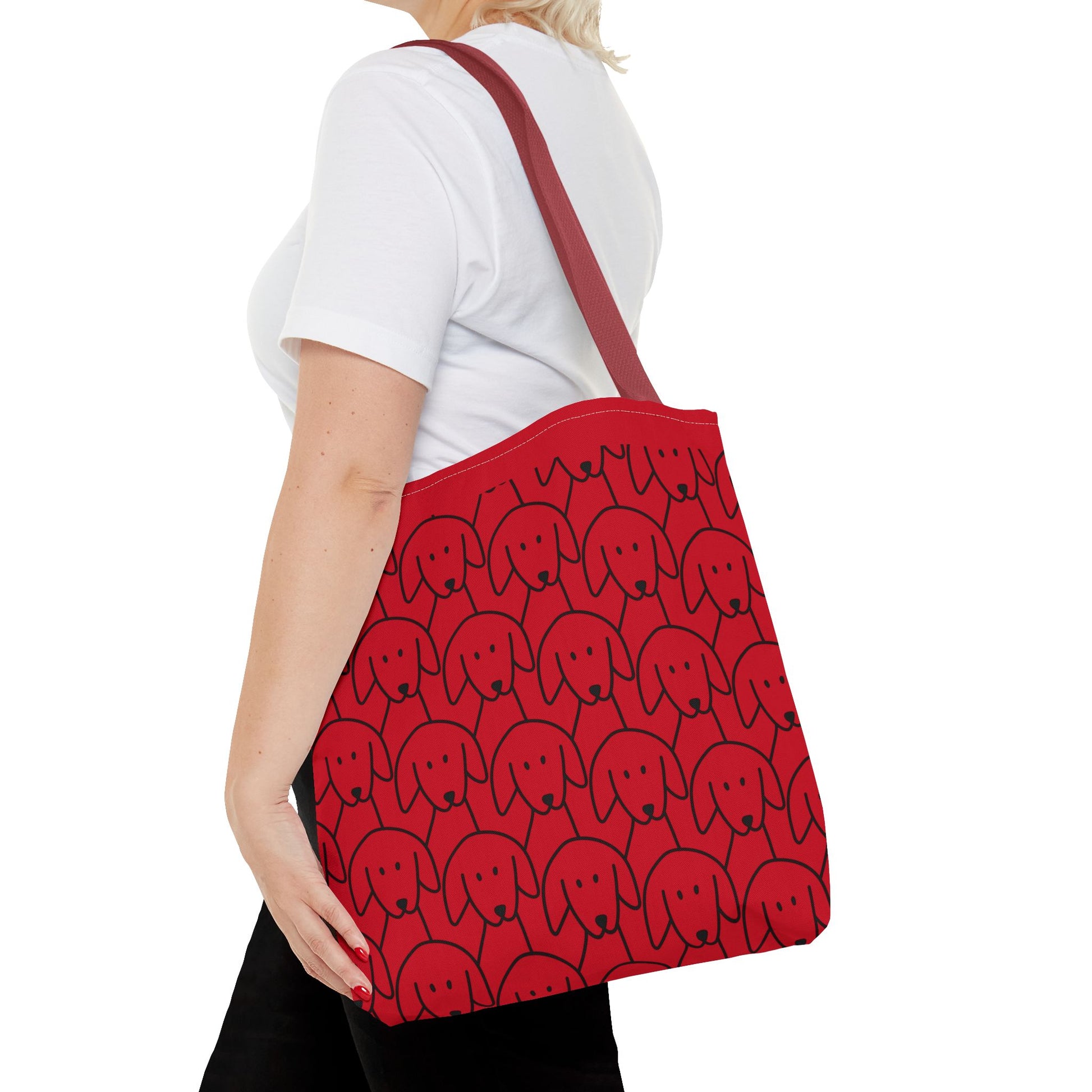 Playful Dog Pattern Tote Bag | 13", 16", 18"