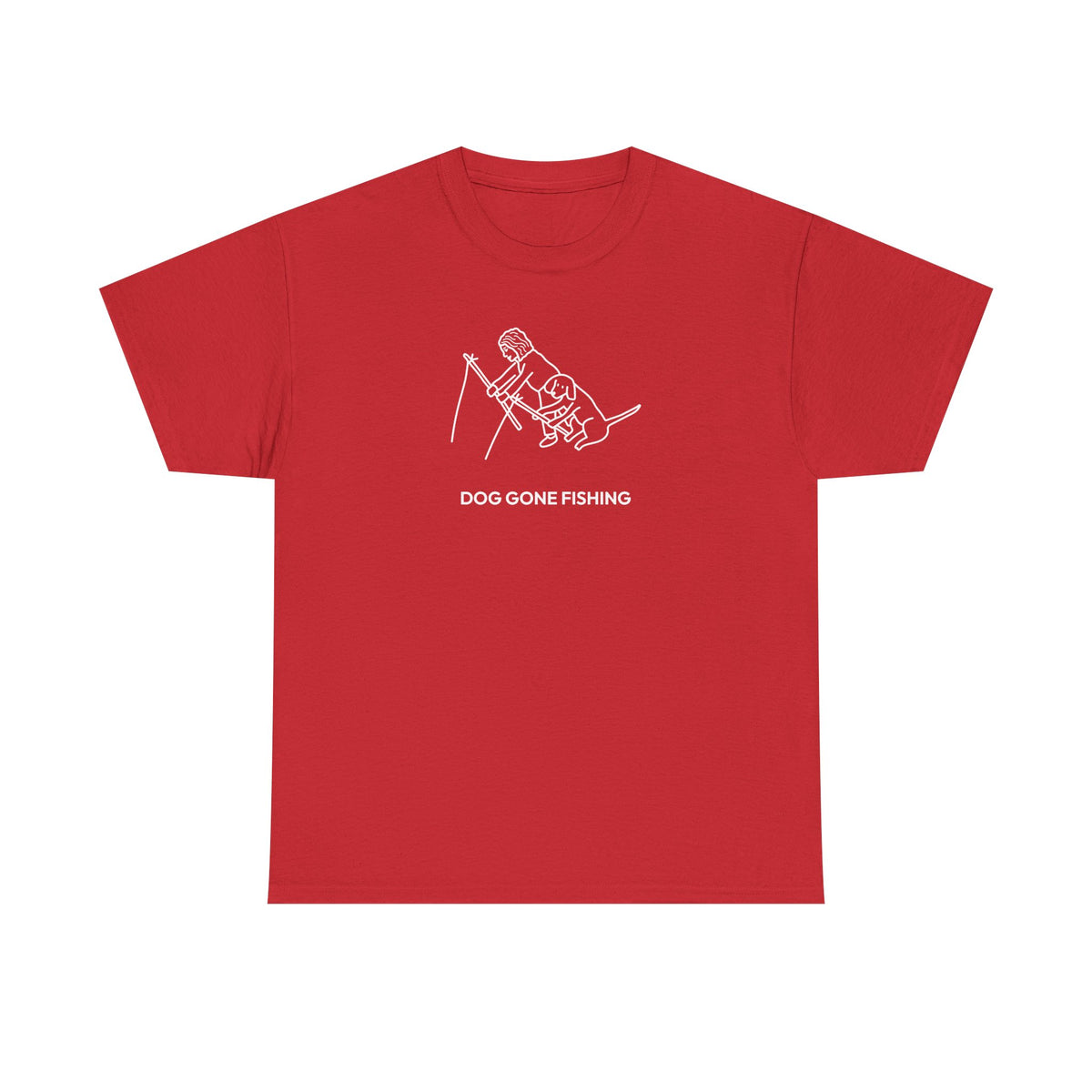 Dog Gone Fishing | Soft Cotton Tee | Summer Collection