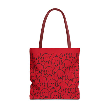 Playful Dog Pattern Tote Bag | 13", 16", 18"