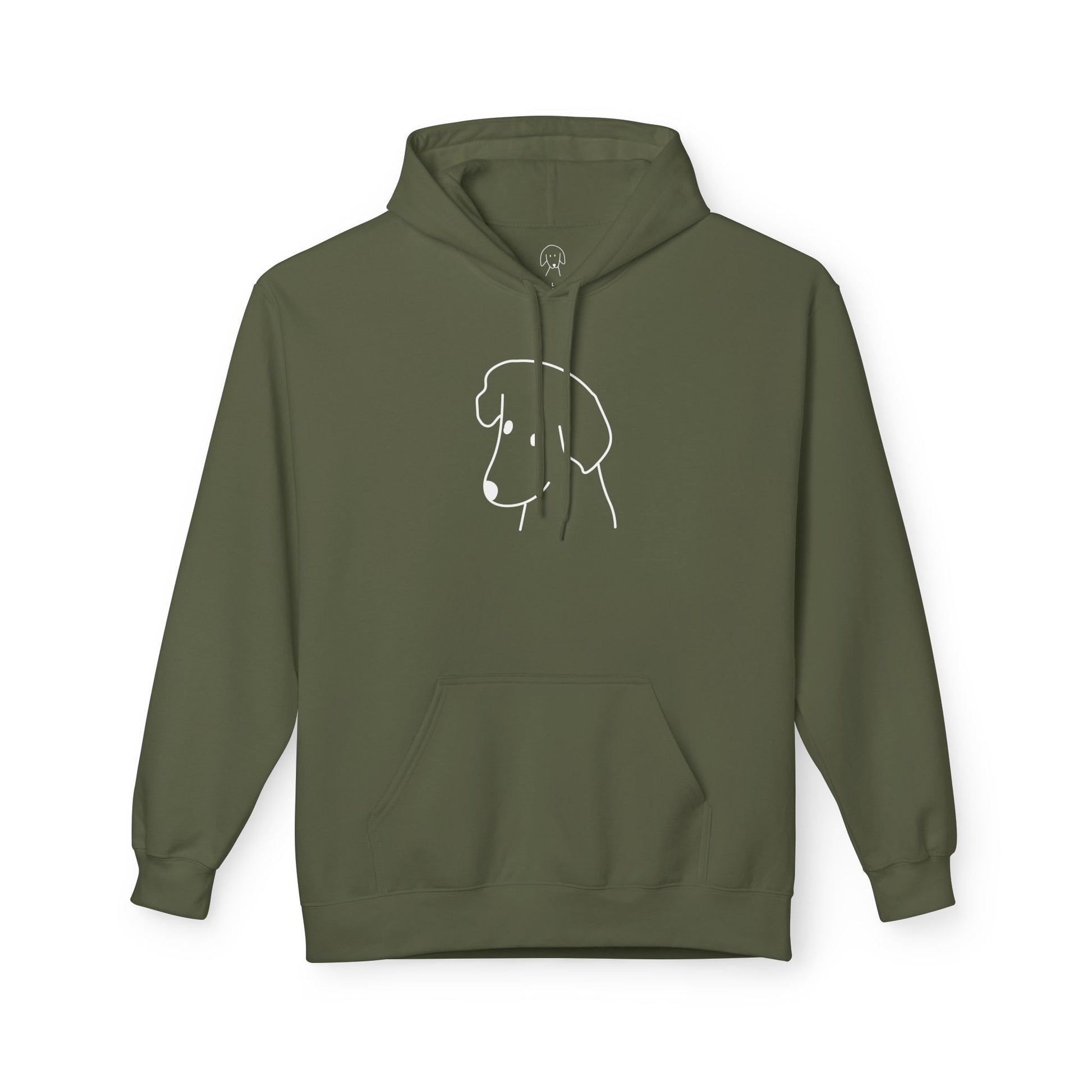 "Happy Dog" | Softstyle Fleece Hoodie | Face Time Collection