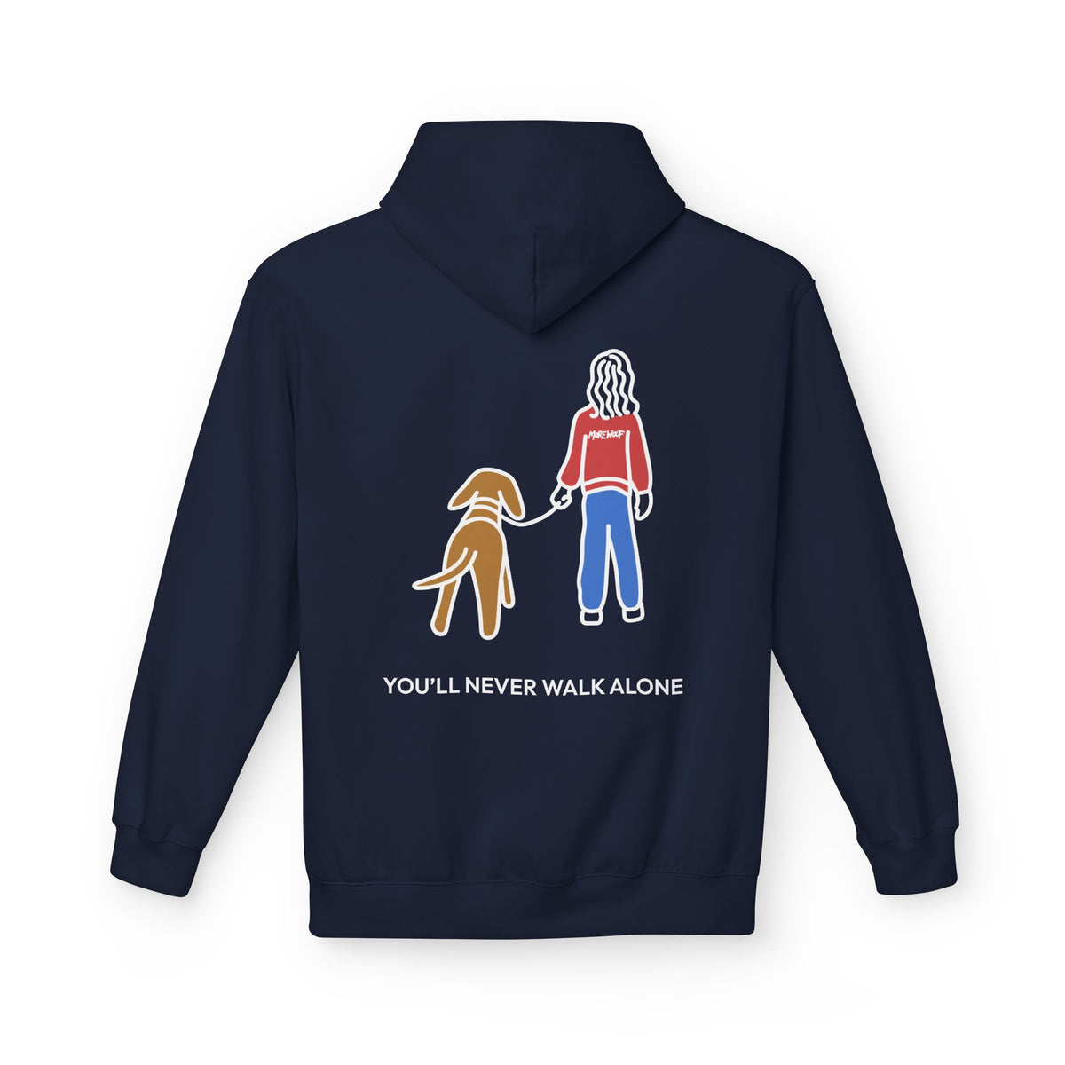 You'll Never Walk Alone (Back Print) | Soft Fleece Hoodie | Color Collection