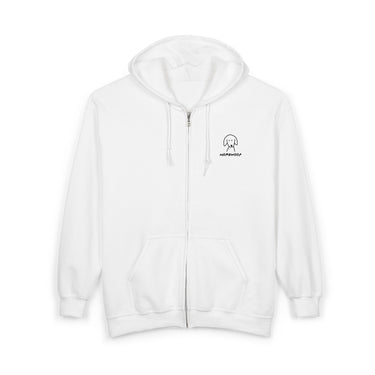 Life is Better with a Dog -- Beach (Back Print) | Morewoof Full Zip Hoodie for Dog Lovers | Summer Collection | Life Is Better With A Dog Collection