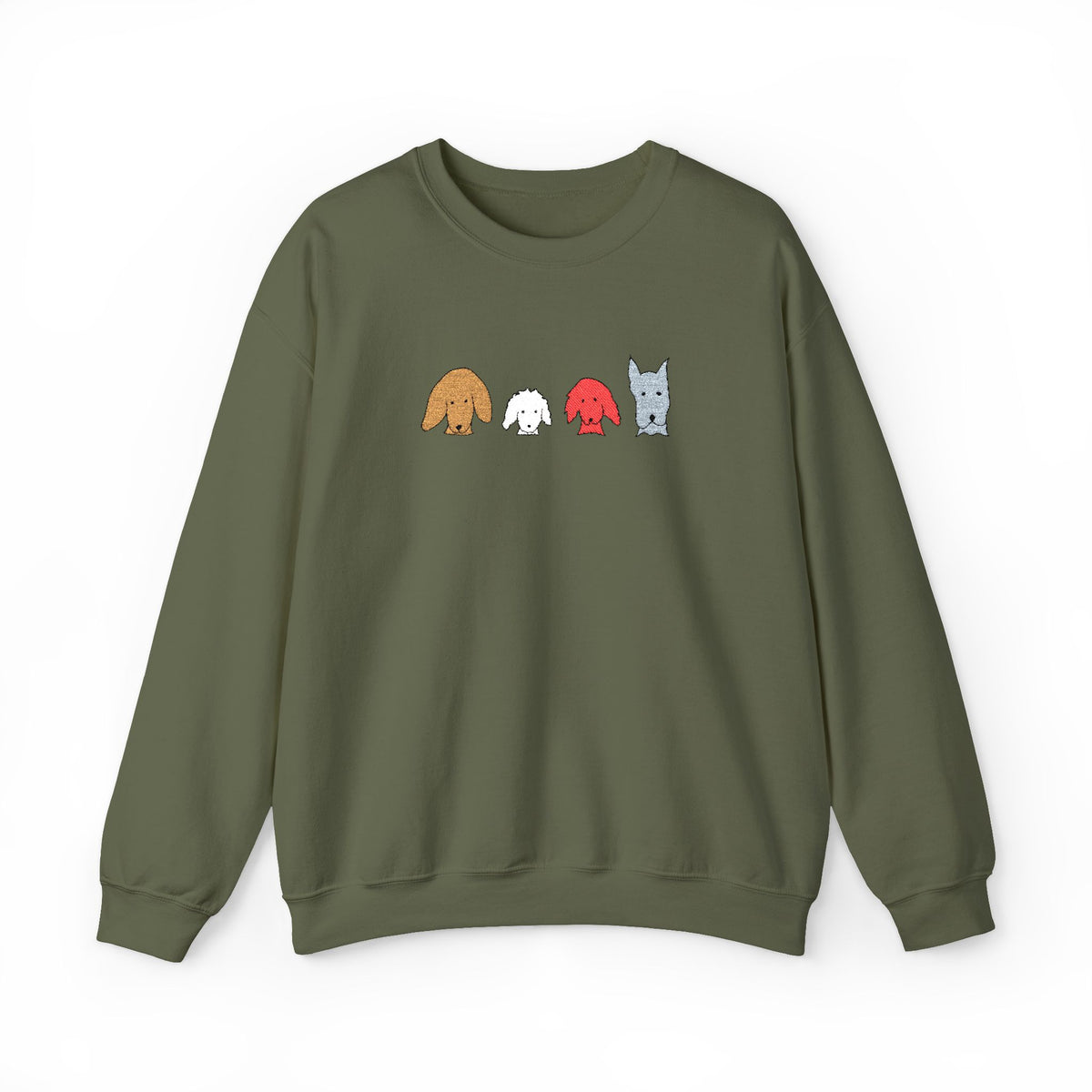 Fall For Dogs (No Text) | Embroidered Sweatshirt | Color Collection| Fall Collection