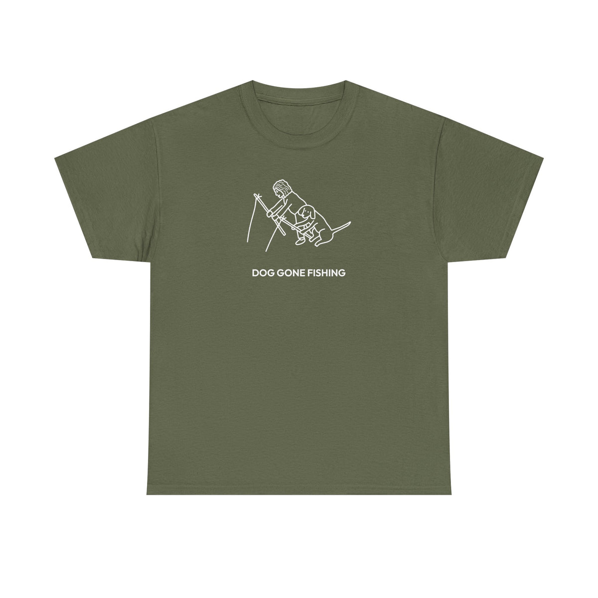 Dog Gone Fishing | Soft Cotton Tee | Summer Collection