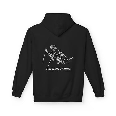 Dog Gone Fishing (Back Print) | Softstyle Fleece Hoodie | Summer Collection