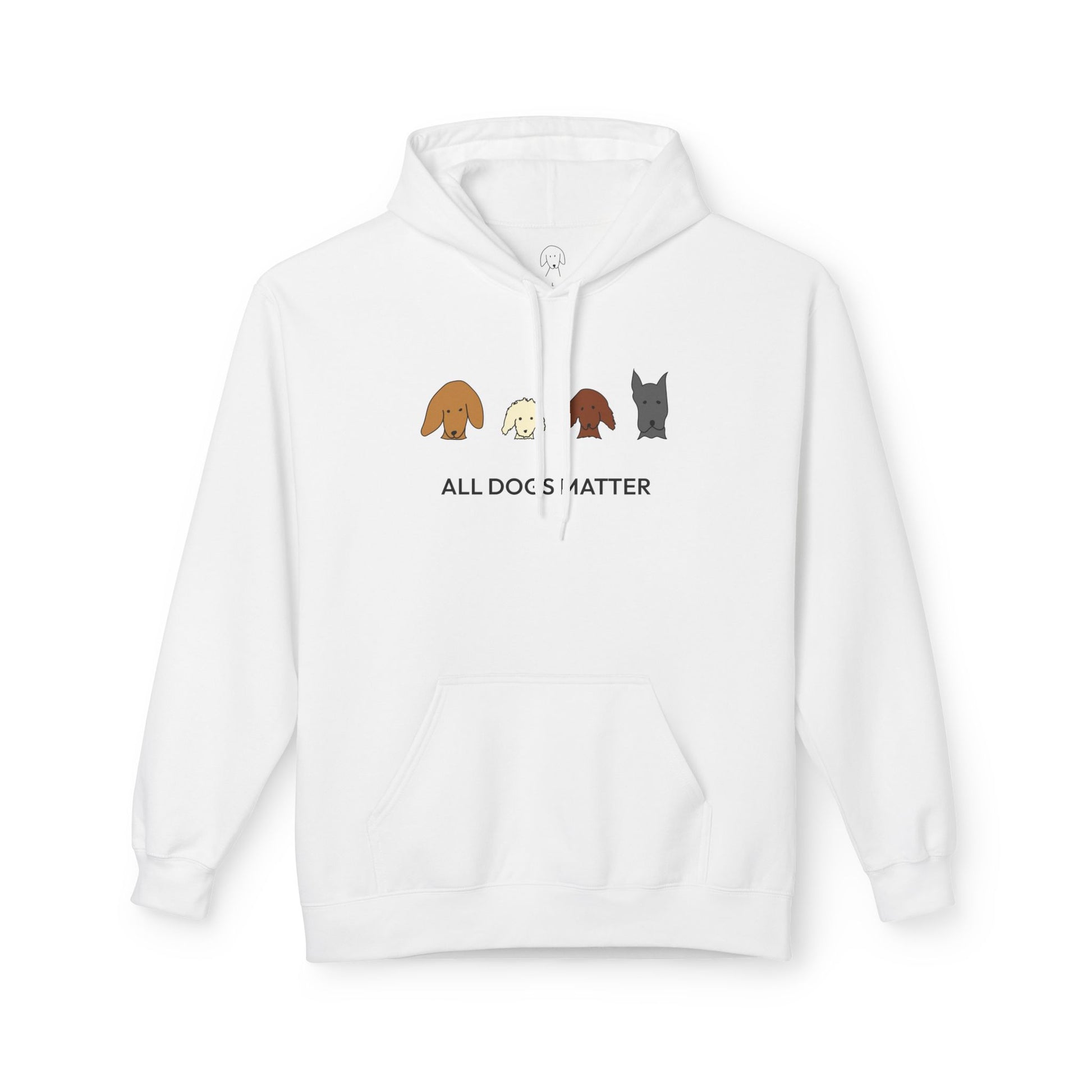 All Dogs Count (No Text) | Soft Fleece Hoodie | Rescue Collection | Color Collection