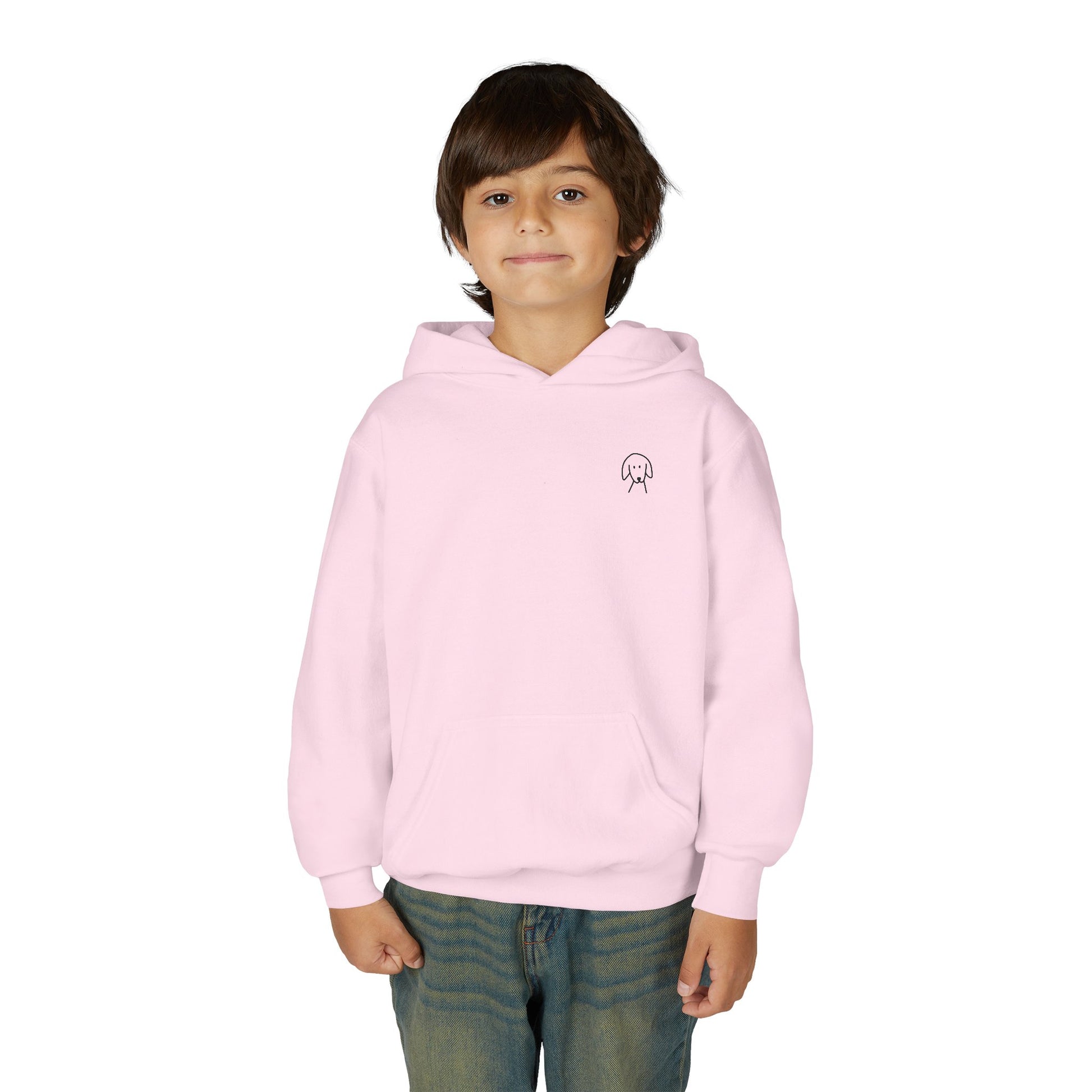 "Better Together" Youth Hoodie (Back Print Design) for Kids Who Love Dogs | Color Collection