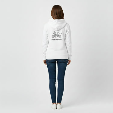 Life Is Better With A Dog -- Bicycle (Back Print) | Softstyle Fleece Hoodie