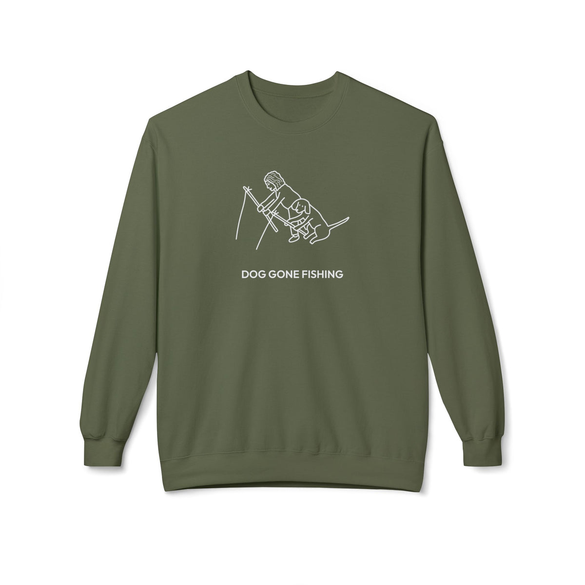 Dog Gone Fishing | Soft Fleece Sweatshirt | Summer Collection