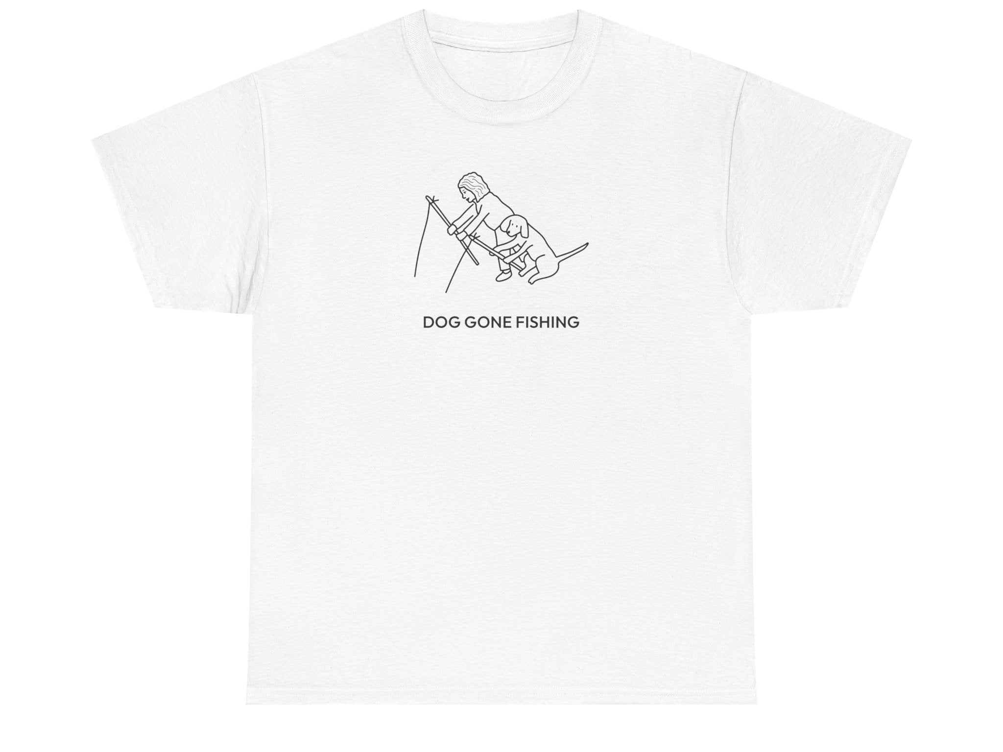 Dog Gone Fishing | Soft Cotton Tee | Summer Collection
