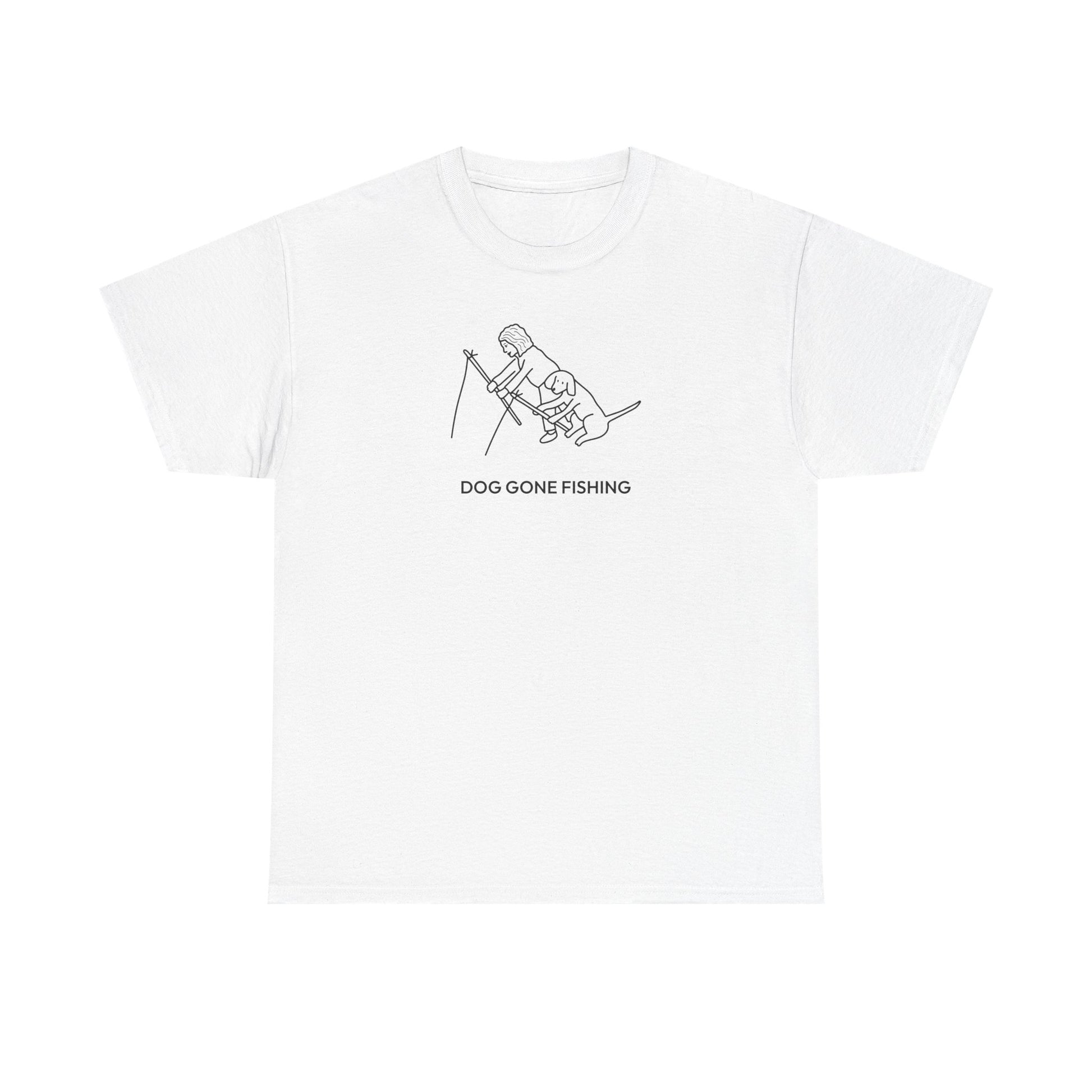 Dog Gone Fishing | Soft Cotton Tee | Summer Collection