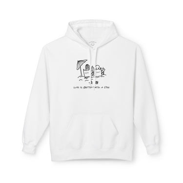 Life is Better with a Dog -- Beach | Softstyle Fleece Hoodie | Summer Collection
