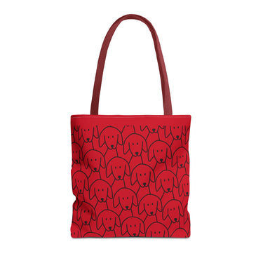 Playful Dog Pattern Tote Bag | 13", 16", 18"