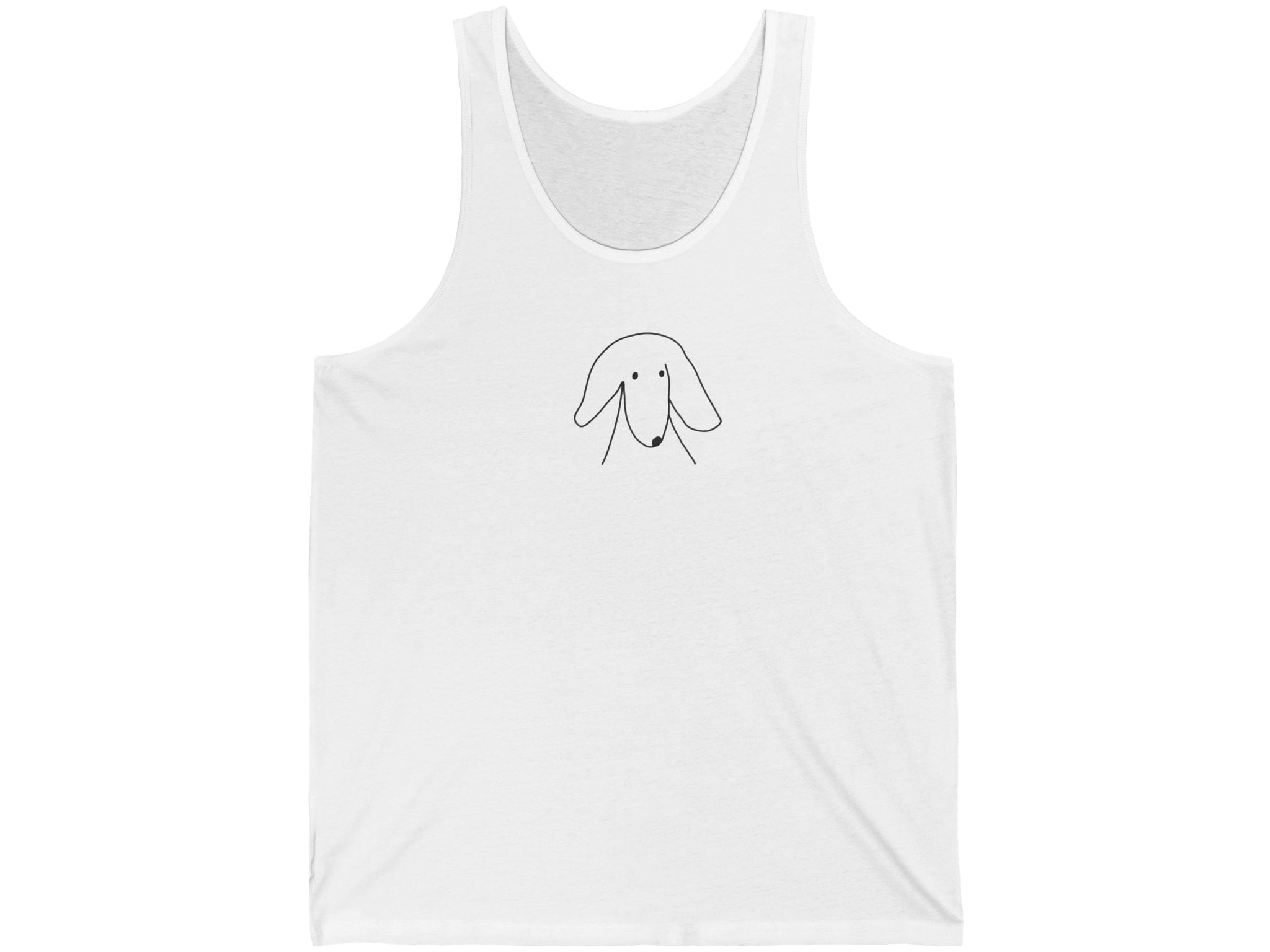 MoreWoof Sideways Glance tank top in White