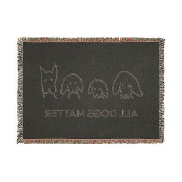 All Dogs Matter Woven Throw Blanket