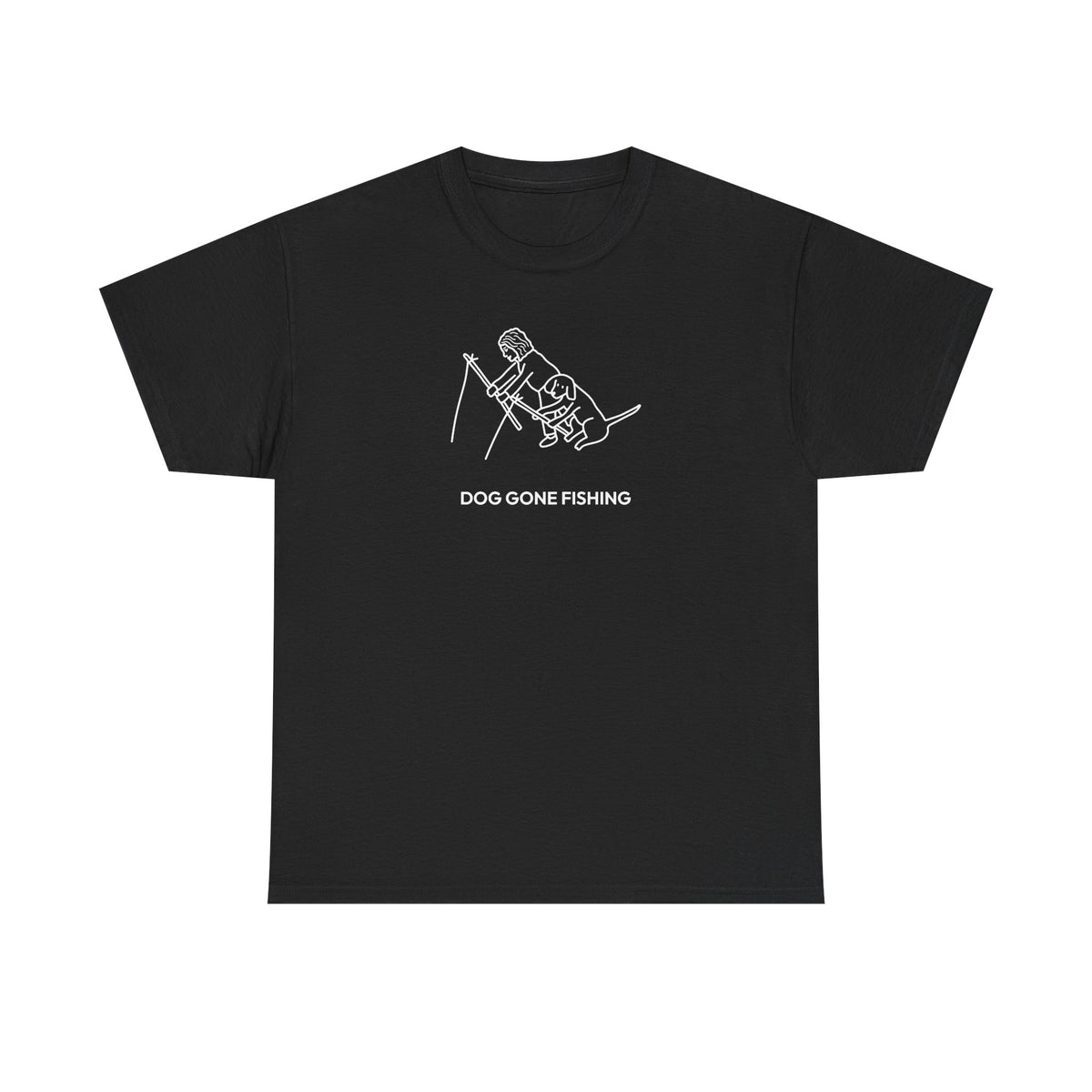 Dog Gone Fishing | Soft Cotton Tee | Summer Collection