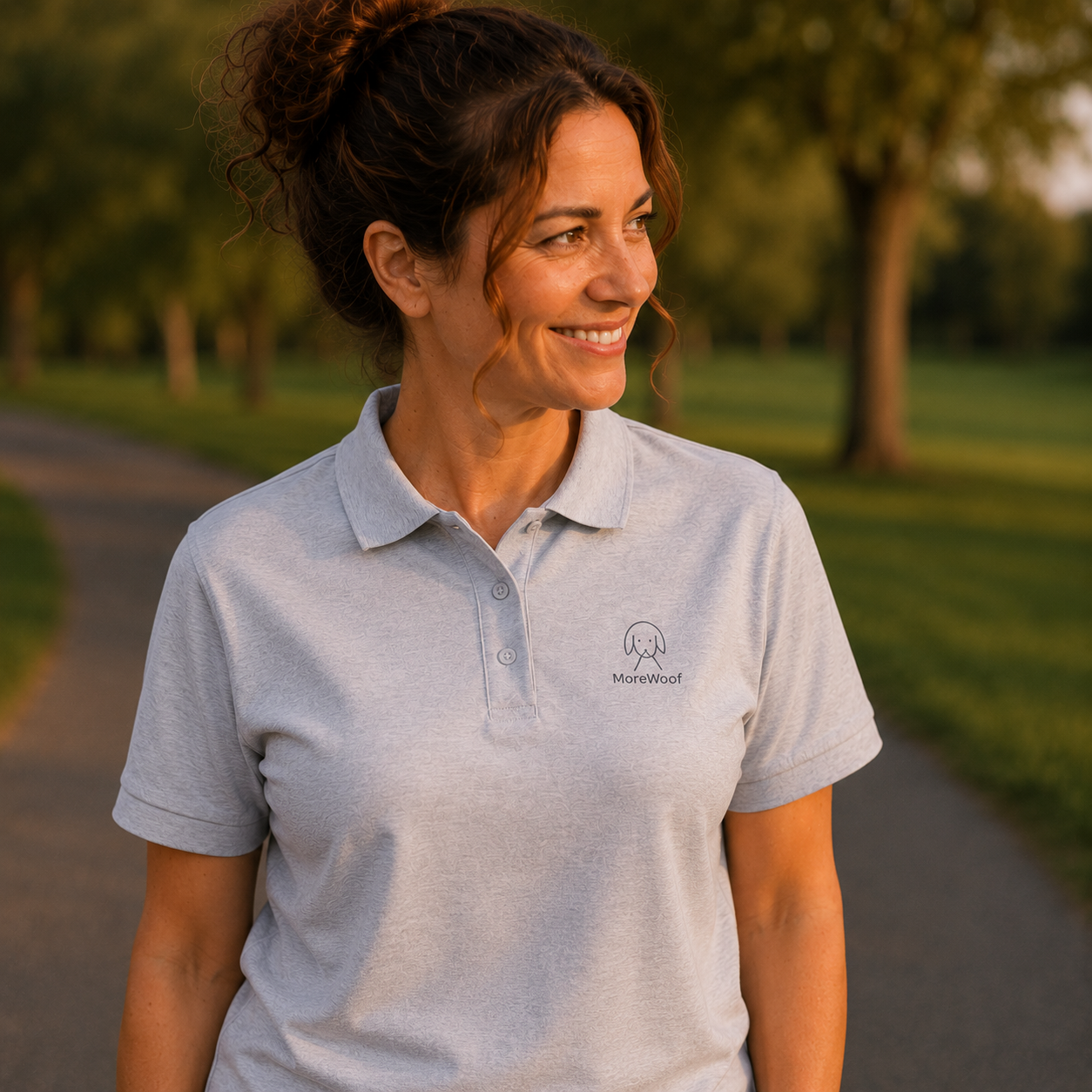 Classic Logo polo shirt featuring a small dog head icon