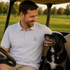 MoreWoof Classic Logo polo shirt with a small dog head icon