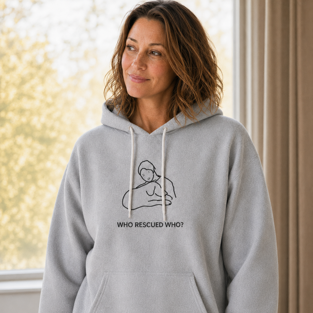 Who Rescued Who? | Morewoof Soft Fleece Hoodie | Rescue Collection