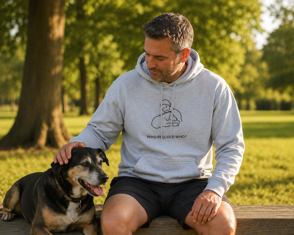 Who Rescued Who? | Morewoof Soft Fleece Hoodie | Rescue Collection