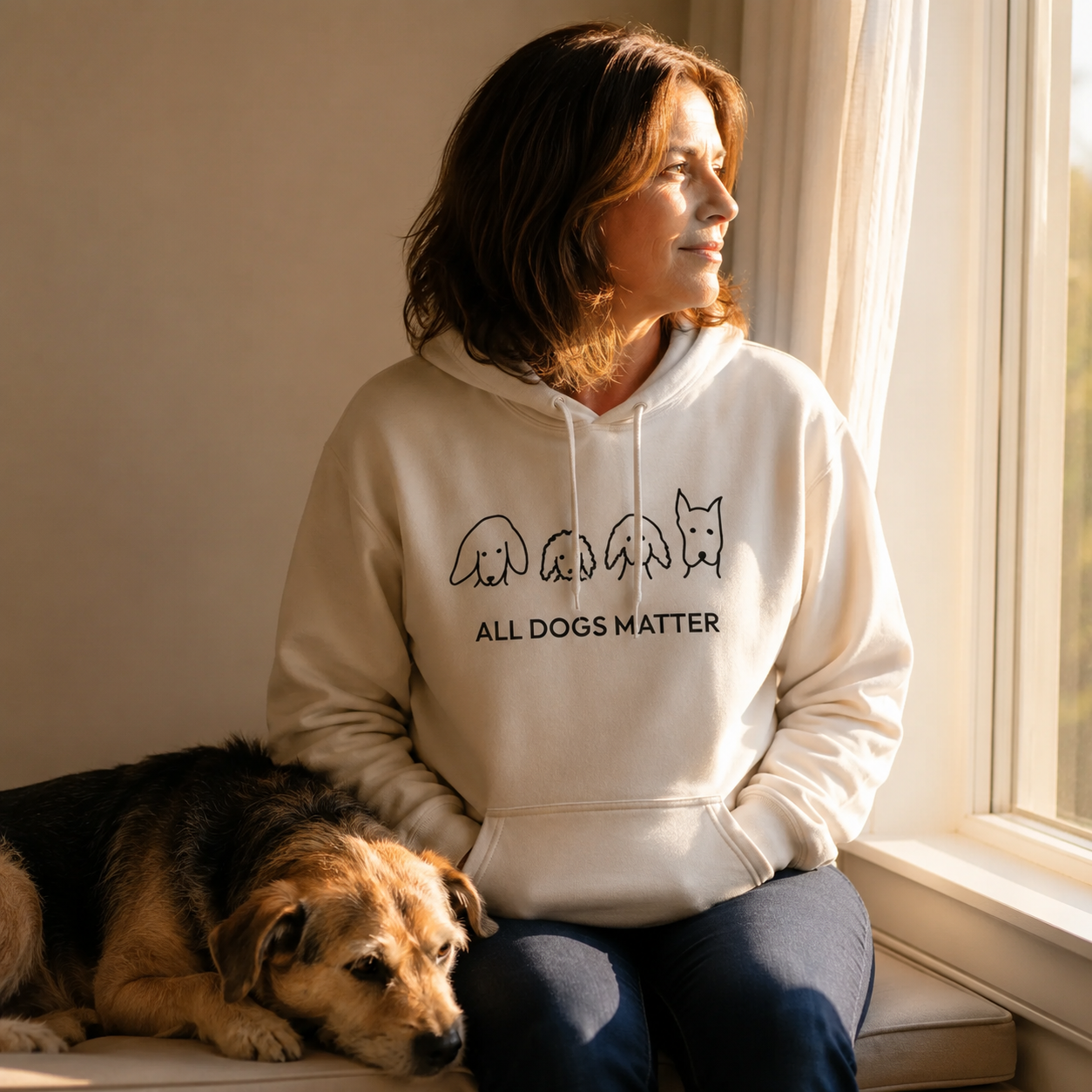 All Dogs Matter | Morewoof Soft Fleece Hoodie | Rescue Collection