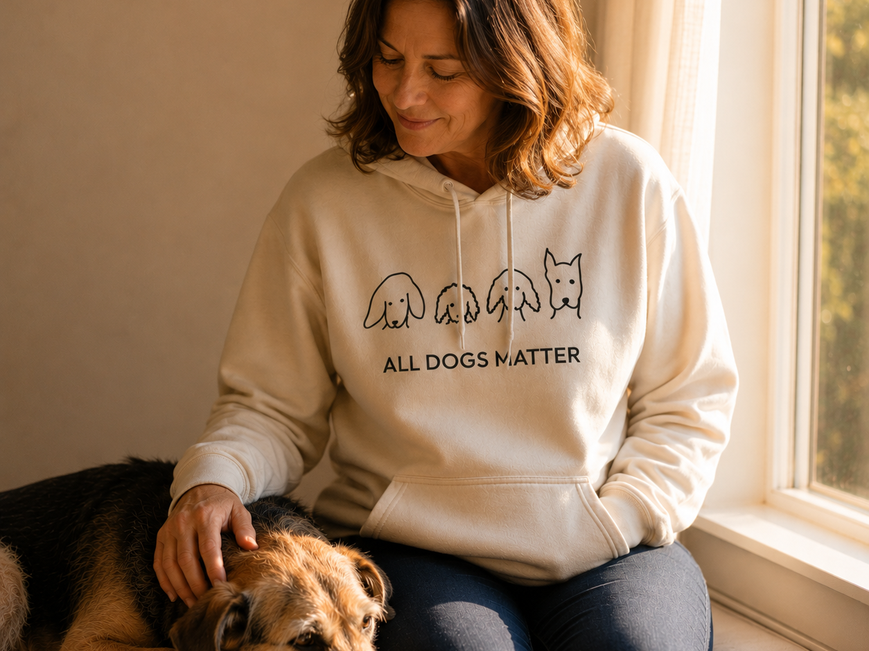 All Dogs Matter | Morewoof Soft Fleece Hoodie | Rescue Collection