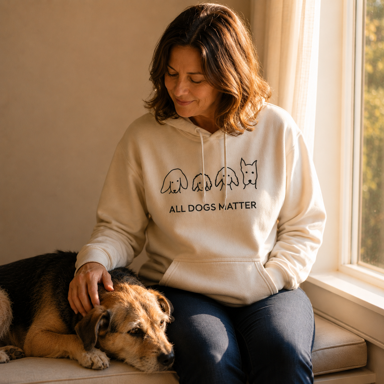 All Dogs Matter | Morewoof Soft Fleece Hoodie | Rescue Collection