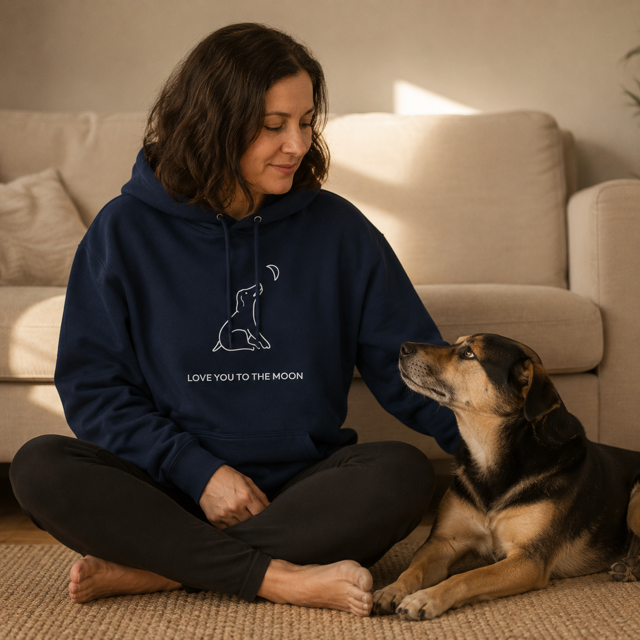 Love You To The Moon | Softstyle Fleece Hoodie