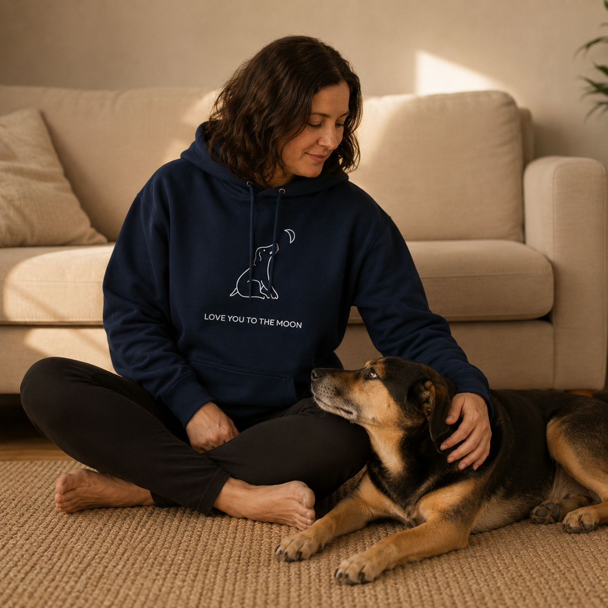 Love You To The Moon | Softstyle Fleece Hoodie