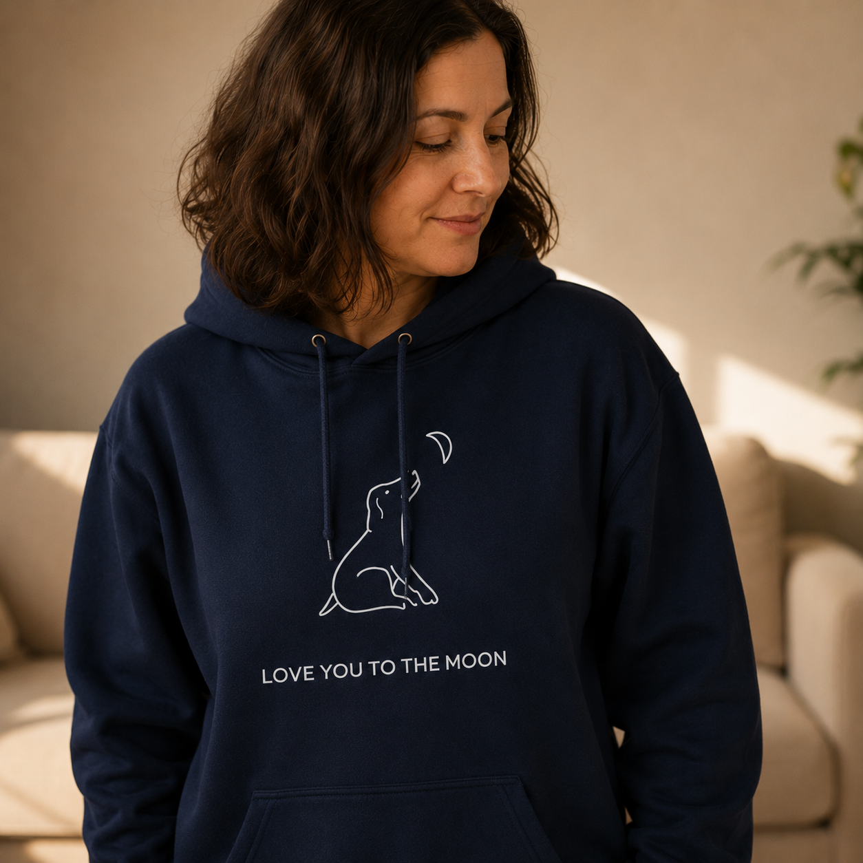 Love You To The Moon | Softstyle Fleece Hoodie