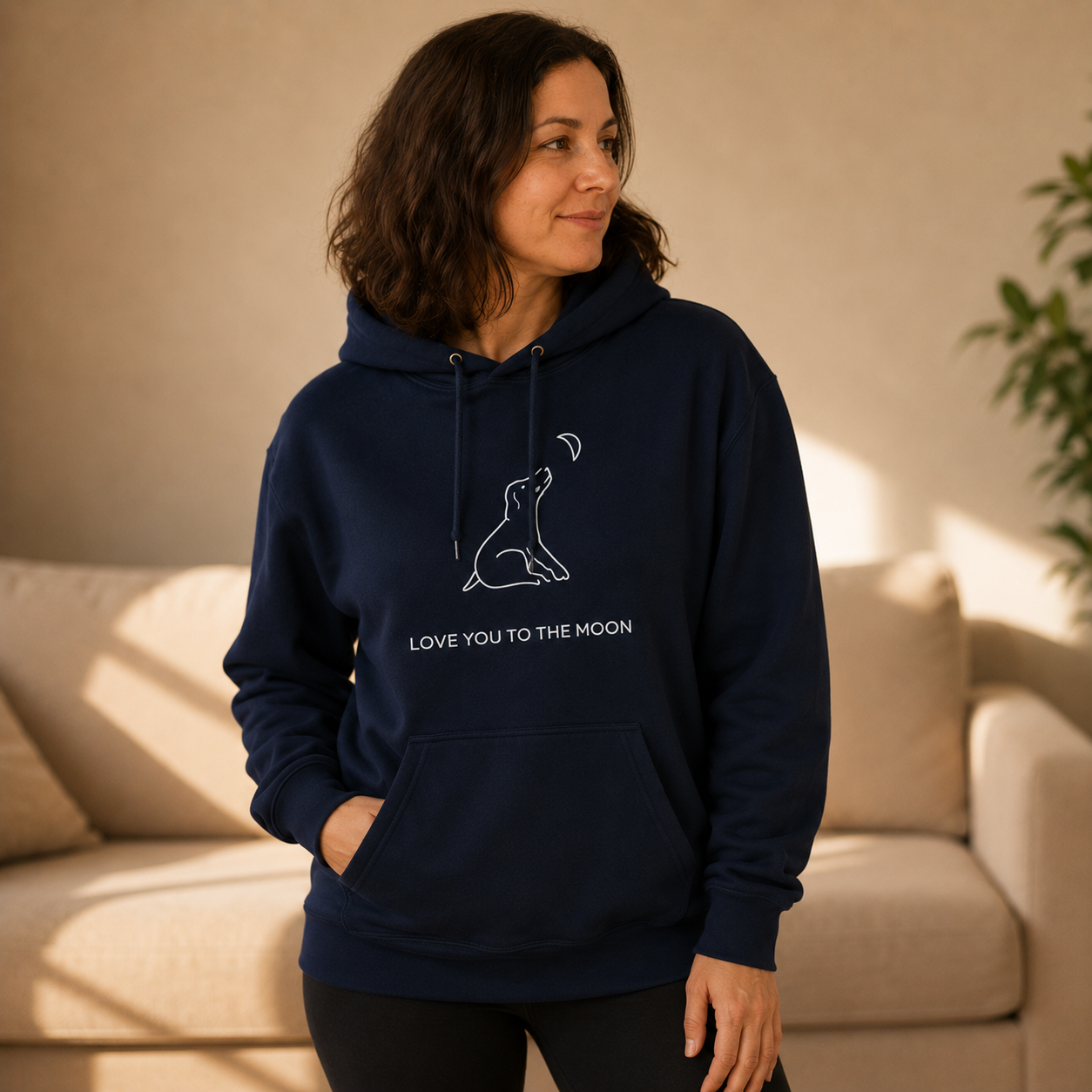 Love You To The Moon | Softstyle Fleece Hoodie