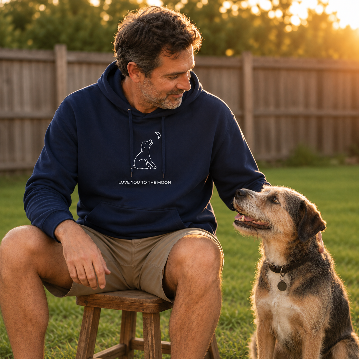 Love You To The Moon | Softstyle Fleece Hoodie